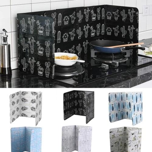 Kitchen Gadgets Oil Splatter Screens Aluminium Foil Plate Gas Stove Splash Proof Baffle Home Kitchen Cooking Tools Anti-oil pad