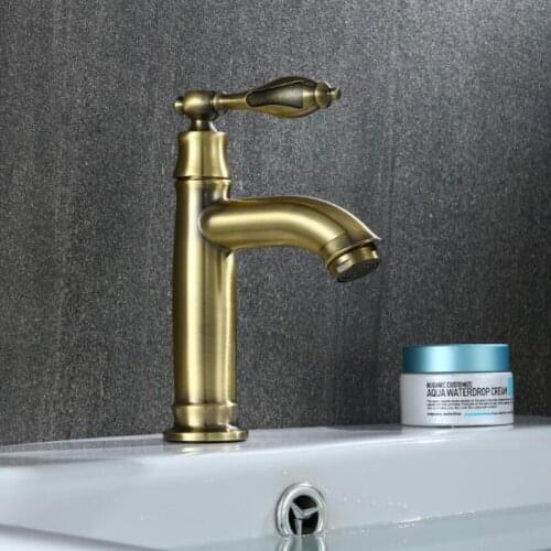 Basin Faucet Brass Bathroom Single Cold Sink Basin Mixer Tap Bathroom Torneira do banheiro Antique bronze Finished