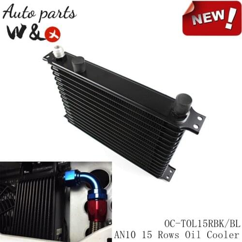 Oil Cooler 15 Rows Oil Cooler AN10 15 Row Aluminum T6061 Universal Engine Gearbox Oil Radiator Oil Cooler