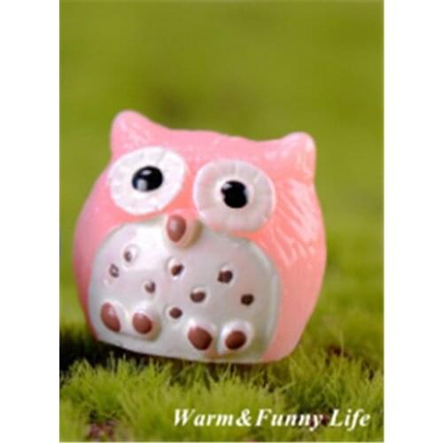 Mix 5 Pcs Owl Figurine Miniatures Kawaii Accessories Desk garden decoration outdoor Home Decor Graduation Gift