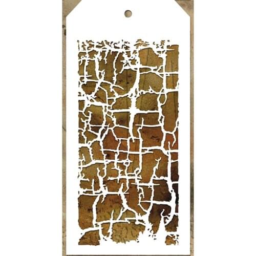 2021 New Label Tag Plastic Stencil For DIY Making Stripe Pattern Background Scrapbooking Card Paper No Metal Cutting Dies Stamps