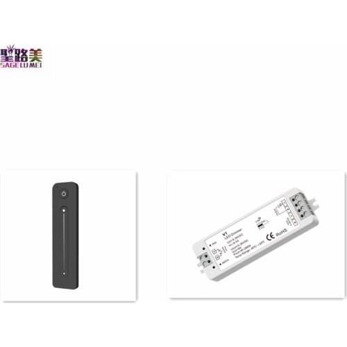 V1 1CH*8A 5-36VDC CV Controller Push-Dim 12V 24V LED Dimmer , 1 Zone Dimming Remote Control R11 For Single Color Strip Lights