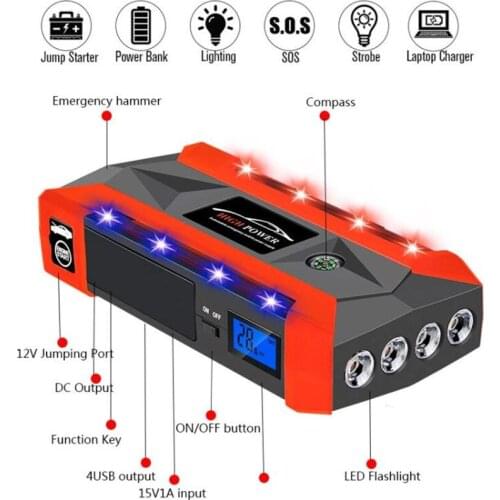 Jump Starter 68000mWh starting device Petrol 6.0L Diesel 3.0L jumper charger 800A Cheap Power Bank Car Battery Booster