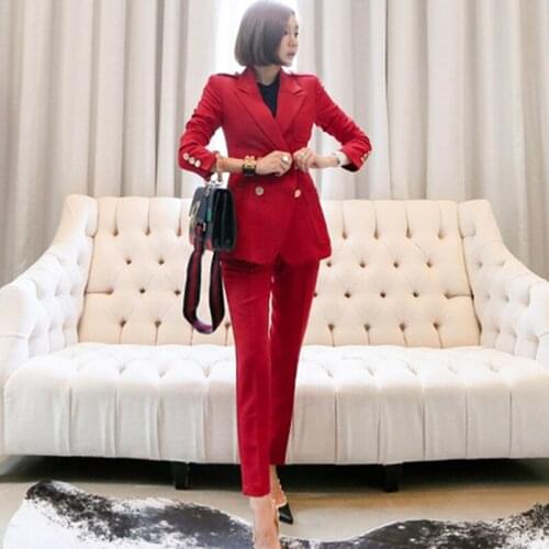 SHTONGHUA Women's Office Trouser Suits