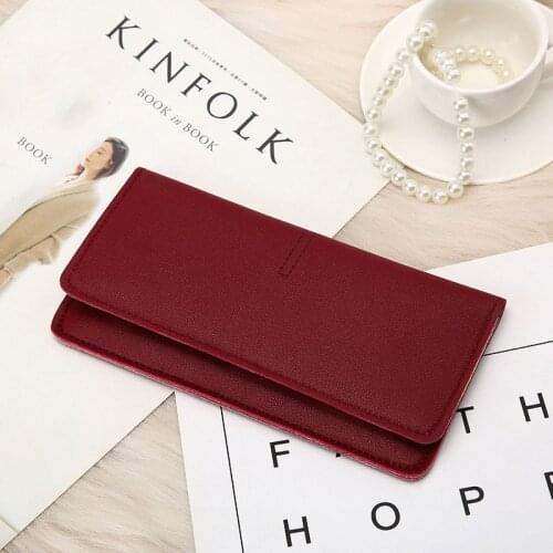 Long Womens Wallet Fashion Hasp Purse Simple Ultra-thin Wallet Phone Bag Purse Clutch Bag Credit Card Holder Card Package