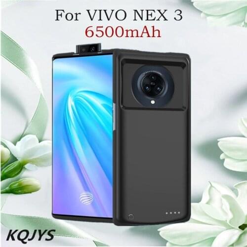 KQJYS 6500mAh External Backup Battery Charger Cases For VIVO NEX 3 Power Bank Charging Power Case For VIVO NEX 3 Battery Case