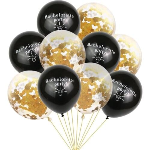 10pcs/set Bachelorette Party Balloons Latex Confetii Balloons Bridal Shower Hen Party Decoration Hen Night Accessory