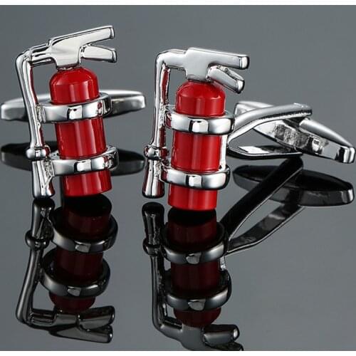 Safety fire extinguisher Cufflinks new fashion jewelry fashion shirt fireman Cufflinks mens business suit button pin gift