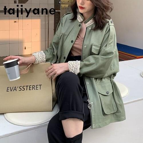 Tajiyane Real Leather Clothes for Women Ladies Genuine Sheepskin Jackets Fashion Korean Style High Quality Femme Veste TN2014