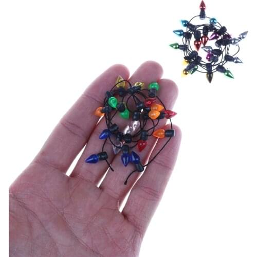 0.5Meters Plastic 1 String Fake Lights For Dollhouse Decoration Mini Furniture Accessories String Lights Good Decoration