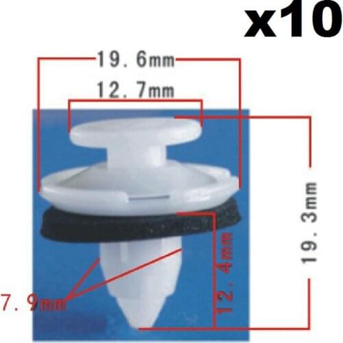 10x For Honda Nylon Retainer Clip