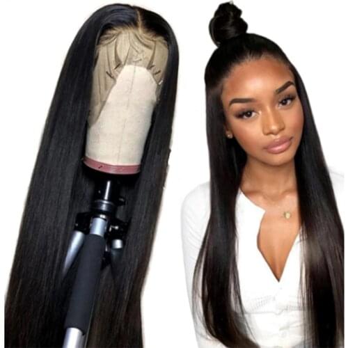 13x6 Straight Lace Front Human Hair Wigs 180% Transparent Lace Frontal Wig for Women Lace Closure Front Wig