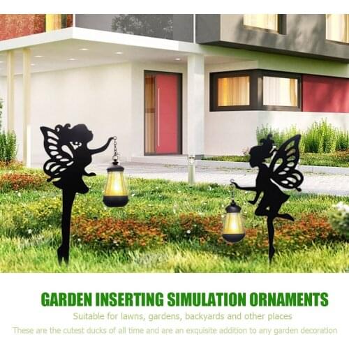 2PCS LED Solar Flower Fairy Lantern Light Waterproof Garden Iron Art Lights Courtyard Lamps Garden Lawn Lamp Outdoor Decoration