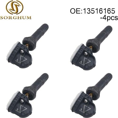 4pcs 13516165 Tire Pressure Monitoring System Sensor (TPMS) 433 MHz Fits For Cadillac CT6 XT5 SRX For Chevrolet Malibu Opel