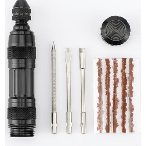 5PCS/Set Bicycle Tool Tire Repair Rubber Strip And Bicycle Tire Repair Drill For MTB Road Bike Tubeless Repair Tools