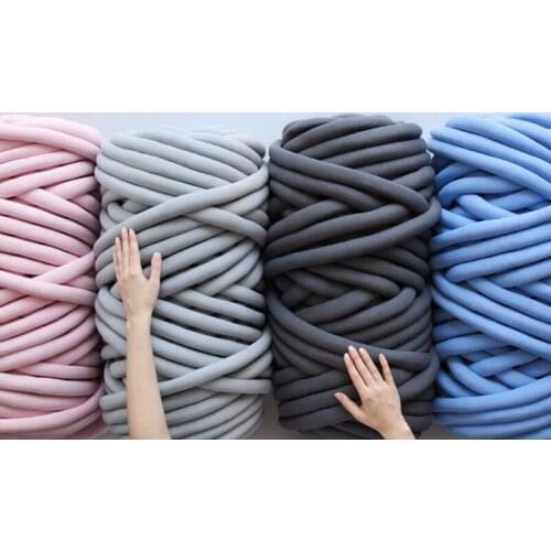 500g Manual Knitting Core-filled Gauze Strip Thick Yarn Multicolor Knitting Cotton Blanket Hat Scarf Sweater Warm Pet Nest OHHIO