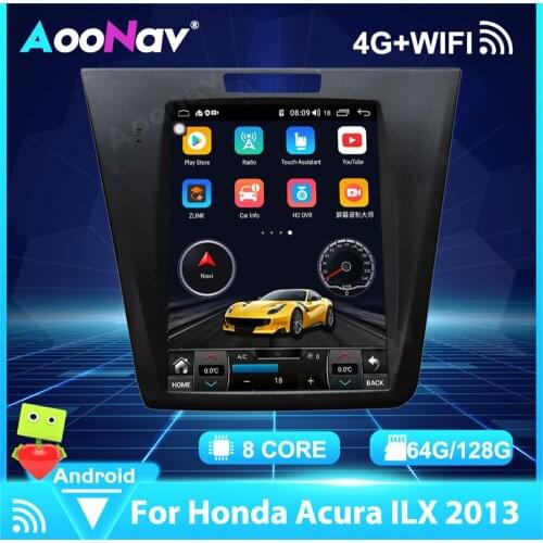 Car Multimedia GPS Navigation For Honda Acura ILX 2013 Vertical Stereo Screen Auto Carplay 4G WIFI Touch Screen