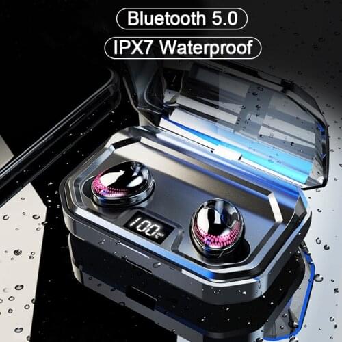 ShuoboZD TWS Bluetooth V5.0 HIFI Wireless Earphones 8D Stereo Sport Earbuds Headset With Charging Box Mic