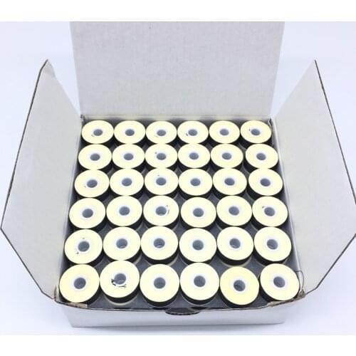 Black Color Paper Side Type L 70D/2 144PCS/BOX for Embroidery Machine Pre-wound Bobbin Thread