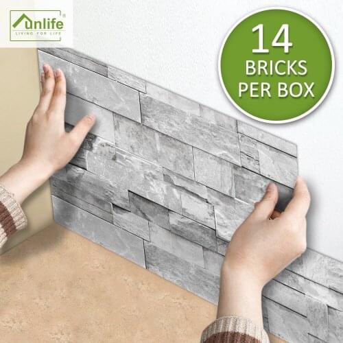 Funlife® AMERICAN STYLE™ 14pcs Granite Pieces Backsplash Waterproof Tile Sticker Floor Makeover furniture Bathroom bedroom