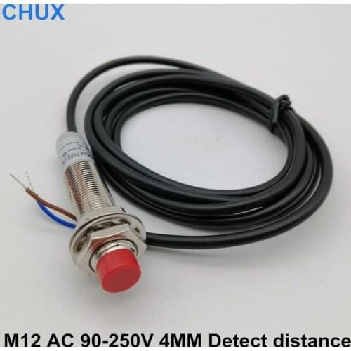 Inductive Proximity Sensor AC 220V Motion Sensor NO/NC 2 Wires M12 4MM IM12-4-ACA ACB Cylinder Type Proximity Switch