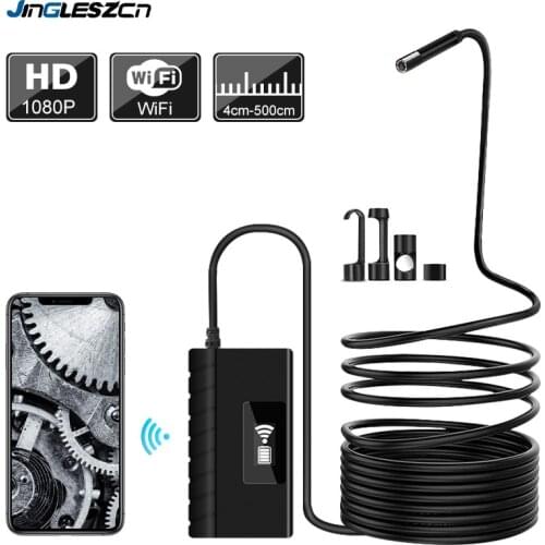 5.5mm Telescoping Wifi Endoscope Camera 1080P HD Semi-Rigid Snake Camera USB Endoscope Borescope IOS Endoscope For Iphone Tablet