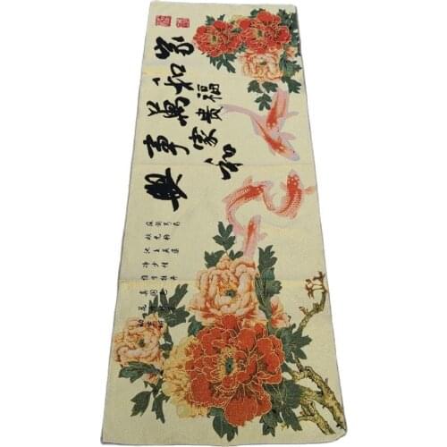 China Old Silk Thangka Like Hanging Painting Embroidery Painting Calligraphy