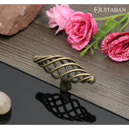 LSTABAN Simple Antique Copper Knob Zinc Alloy Shoe Cabinet Drawer Cupboard Door Single Hole Handle Furniture Accessories