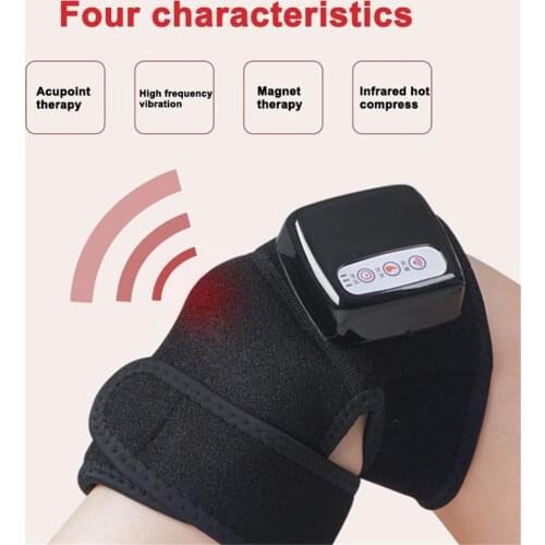 Knee Massager Heated Vibration Knee Brace Wrap Heating Massage for Pain Relief