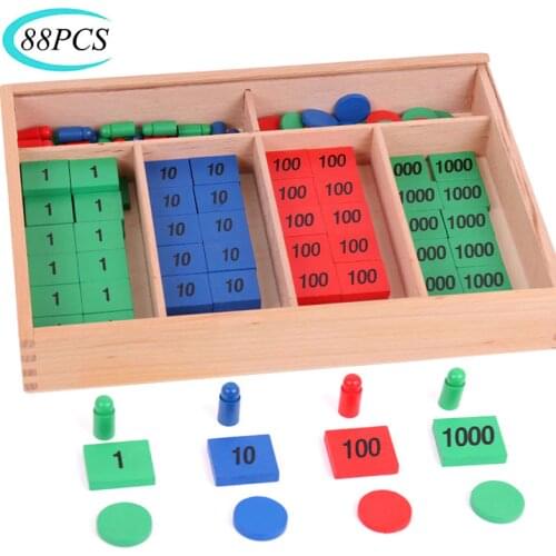 Montessori Stamp Game Math Arithmetic Educational Toys Wooden Stamp Game Addition And Subtraction Arithmetic Learning Toys Set