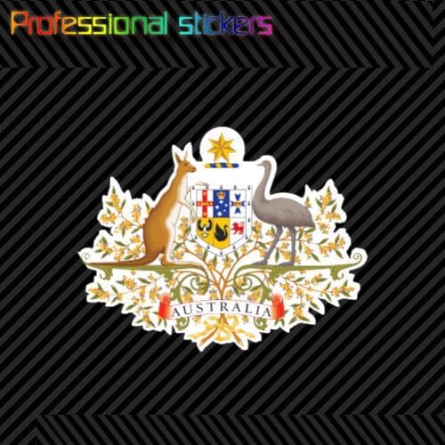 Australian Coat of Arms Sticker Decal Self Adhesive Vinyl Australia Flag AUS AU Stickers for Cars, Bicycles, Laptops, Motos