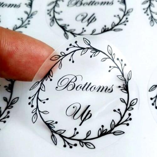 100PCS Custom Transparent Label Stickers, Personalized Name Transparent Stickers, Wedding Stickers, Logos, Eyelash Stickers Logo