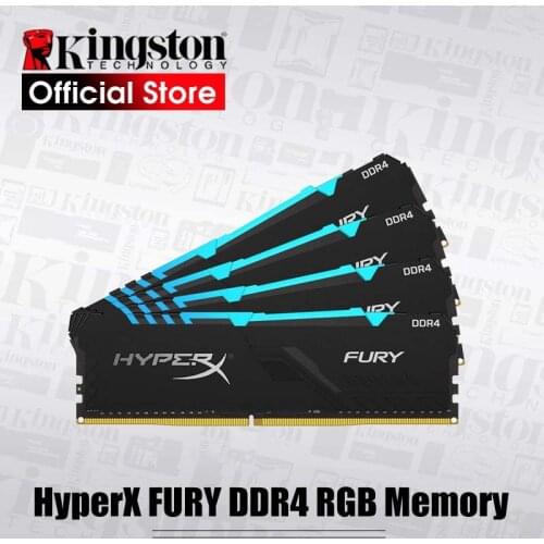 Kingston HyperX FURY DDR4 RGB Memory 2666 MHz DDR4 CL15 DIMM XMP 8GB 16GB Memoria Ram ddr4 for Desktop Memory Rams