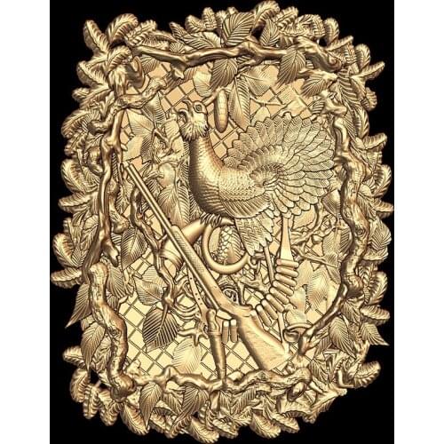 Fine bird relief painting 3d model relief for cnc carving engraving in STL file format artcam aspire