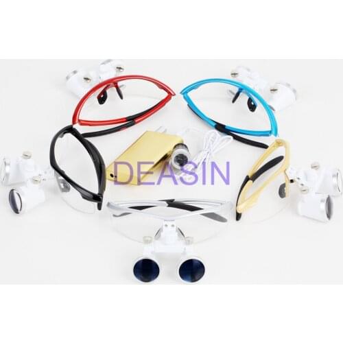 With aluminum box Dental Loupes 3.5X420mm Surgical Glasses with LED Magnifier Loupes With Portable LED Headlight Head Light