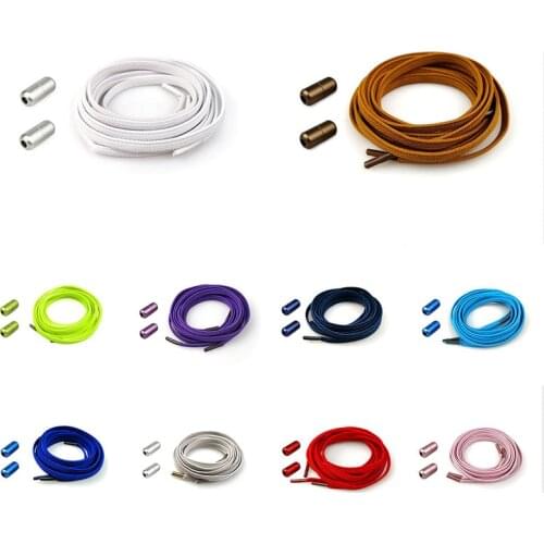 1Pair New Flat Elastic Locking Shoelace No Tie Shoelaces Special Creative Kids Adult Unisex Sneakers Shoes Laces strings