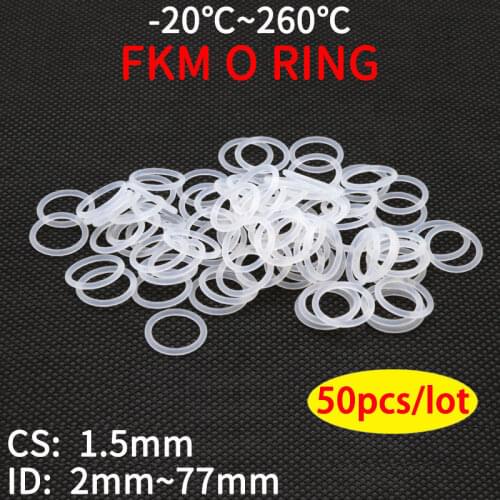 10pc White Silicone O Ring Gasket CS 1.5mm OD 5 ~ 45mm Food Grade Waterproof Washer Round O Shape Rubber silicon ring o-ring
