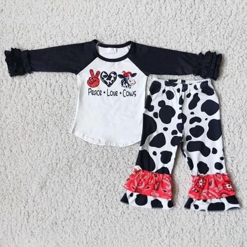 Toddler Girls Cute Smile Print Raglan Shirt Match Stitching Skirt 2Pieces Set Fashion Kids Halloween Short Sleeve Outfit