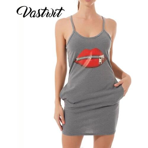 Sexy Sleeveless Letter Pattern Print Summer Dress Elegant Straps O Neck Backless Party Dress Women Casual Pocket Mini Dress