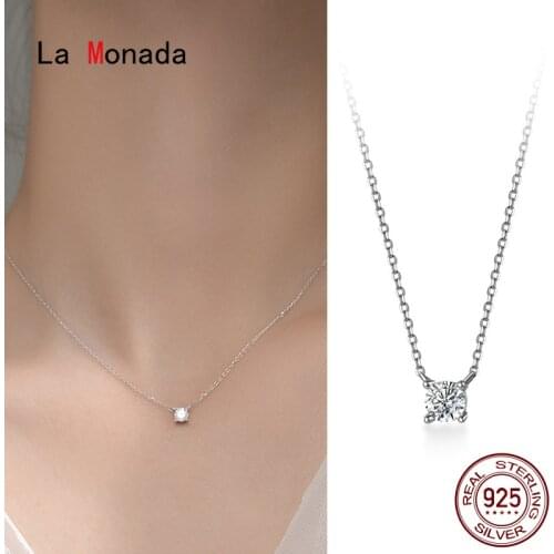 La Monada 38+4.8cm Silver Necklace For Women Fine Silver 925 Jewelry Fashion Neck Minimalist Pendants 925 Silver Chains Woman