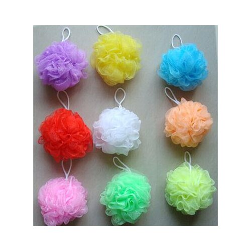 1Pc New Bath tubs Cool ball bath towel scrubber Body cleaning Mesh Shower wash Sponge Sanitary Ware Multiple colors