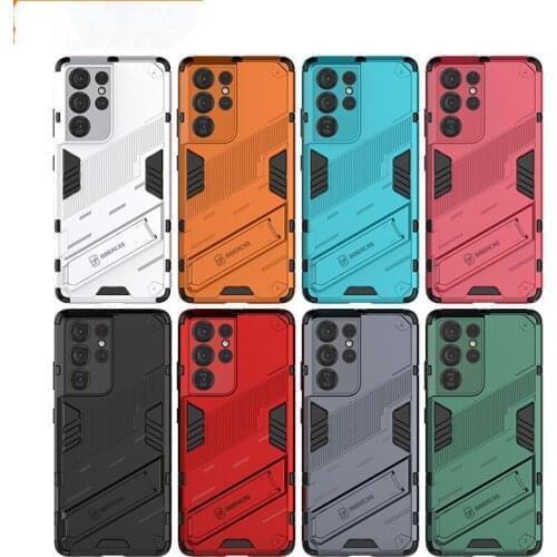 100Pcs/Lot Rugged Armor Hidden Kickstand Back Case For Samsung Galaxy M51 M31 A02 EU M02 S21 Plus S21 Ultra Hard Phone Coque