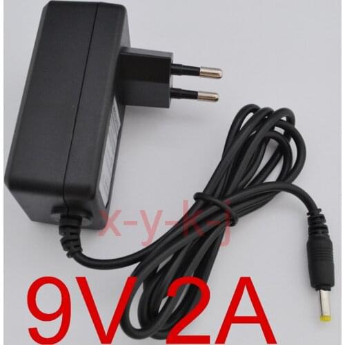 100PCS High quality DC 9V 2A IC programAC 100V-240VConverter Switching power adapter 2000mA Supply EU Plug DC 5.5mm x 2.1-2.5mm