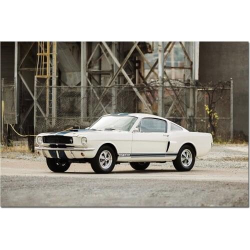 1962 Shelby GT350 Ford Mustang Wallpaper Sports Car Posters and Prints Canvas Wall Art Modern Painting for Home Decor