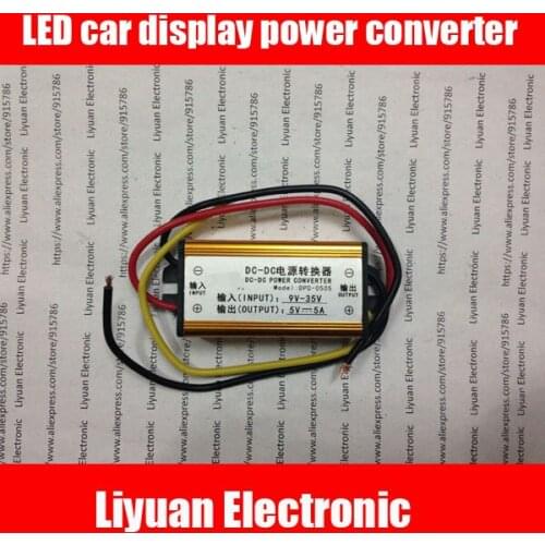 2pcs LED car display power converter / 12V to 5V 24V to 5V 24V to12V 5A DC-DC converter