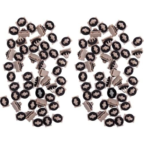 68172491AA 100pcs Car Rocker Panel Moulding Clip Exterior Trim Fastener Fit for Jeep Grand Cherokee WK2 Chevrolet Traverse