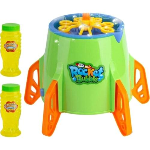 Automatic Bubble Machine Rocket Bubble Blower Bubbles with Music & Light Bubble Maker for Toddlers Kids Outdoor Indoor