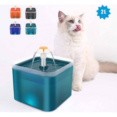 Automatic Pet Cat Water Fountain Dispenser USB LED 2.L Quiet Dog Drinking Bowl Drinker Feeder Bowl Pet Drinking Feeder Filter