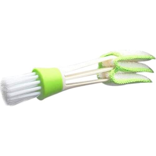 Automotive Supplies Double-Head Air Conditioning Brush Air Outlet Brush Broom Interior Instrument Panel Cleaning Brush