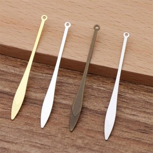 BASEHOME 100pcs 25mm/48mm Vintage Strip Charms DIY Vintage Fashion Punk Necklace Bracelet Headwear Findings Material